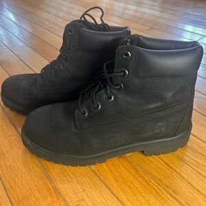 Timberland Women’s Black Leather Lace-Up Work Boots